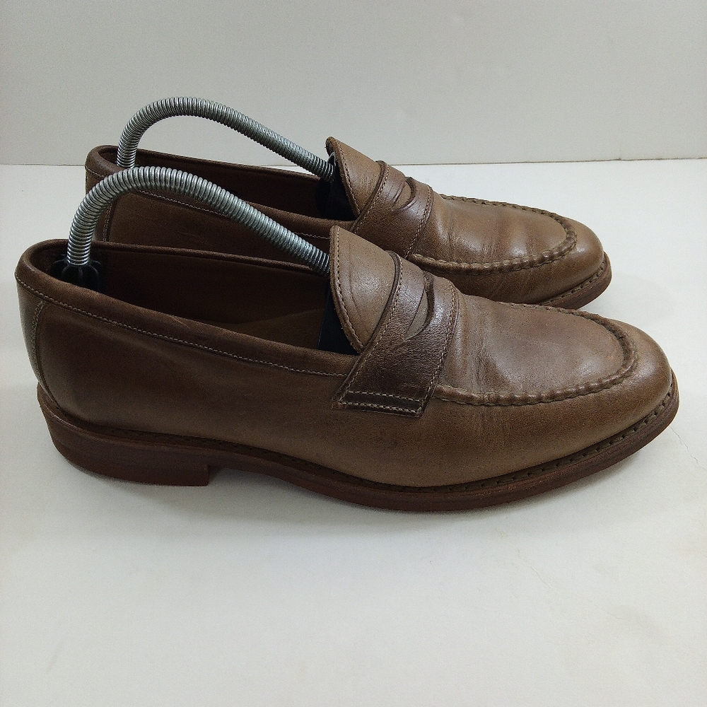 Allen Edmonds Addison Men 9.5 Brown Leather Penny Loafers 4074